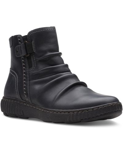 Clarks Caroline Orchid Ruched Booties - Black
