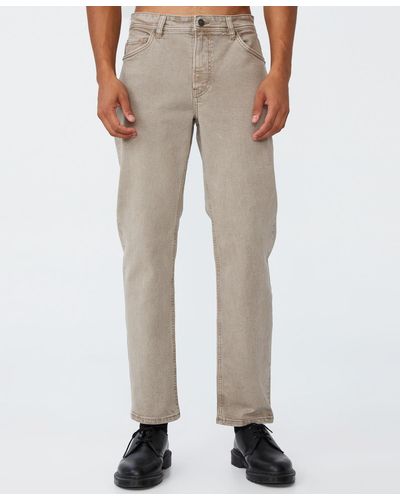 Cotton On Slim Straight Jeans - Natural