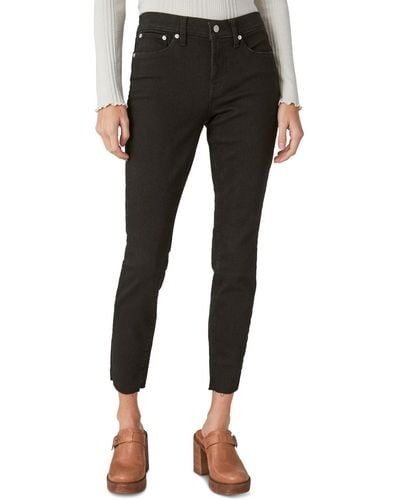 Lucky Brand Ava Mid-rise Frayed-hem Skinny Jeans - Black