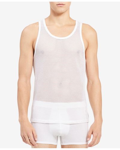 Calvin Klein Mesh Tank Top - White