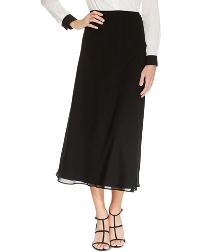 Msk Midi A-line Skirt - Black
