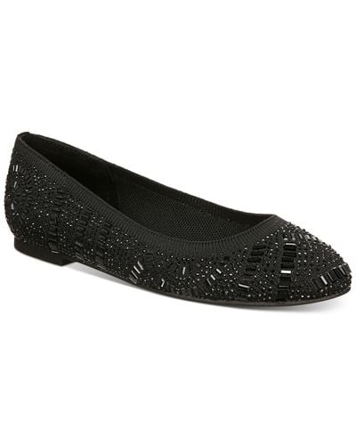 Thalia Sodi Karli Embellished Slip-on Flats - Black