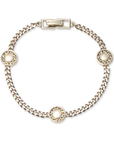 Givenchy Gold-tone Logo Coin Chain Link Bracelet - Metallic