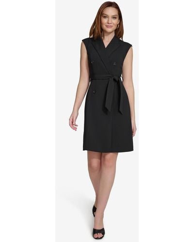 Calvin Klein Sleeveless Blazer Dress - Black