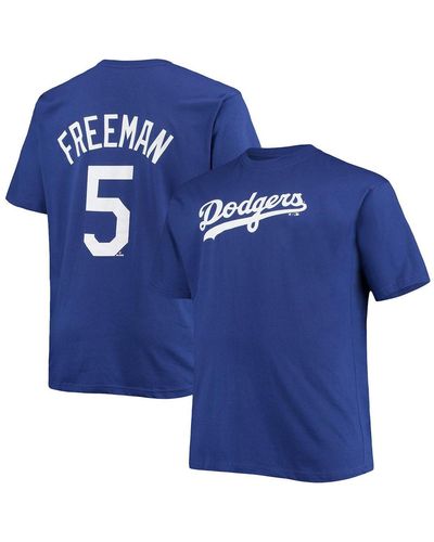 Men's Profile Gray Los Angeles Dodgers Big & Tall Colorblock Team Fashion Jersey