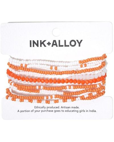 INK+ALLOY Ink+alloy Sage 10 Strand Beaded Stackable Stretch Bracelets - Multicolor