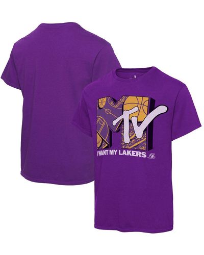 Junk Food Los Angeles Lakers Nba X Mtv I Want My T-shirt - Purple