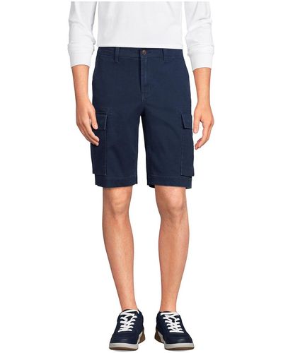 Lands' End Big & Tall Comfort First Knockabout Traditional Fit Cargo Shorts - Blue