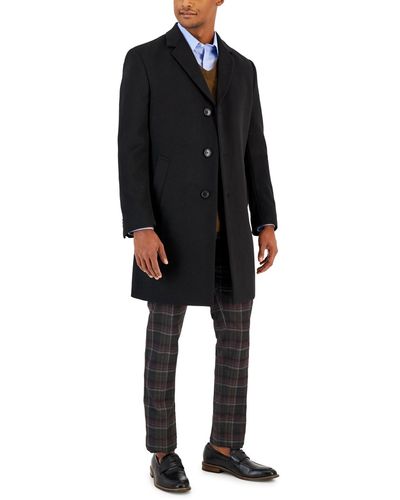 Nautica Classic-fit Camber Wool Overcoat - Black