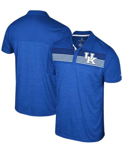 Colosseum Athletics Kentucky Wildcats Big And Tall Langmore Polo Shirt - Blue