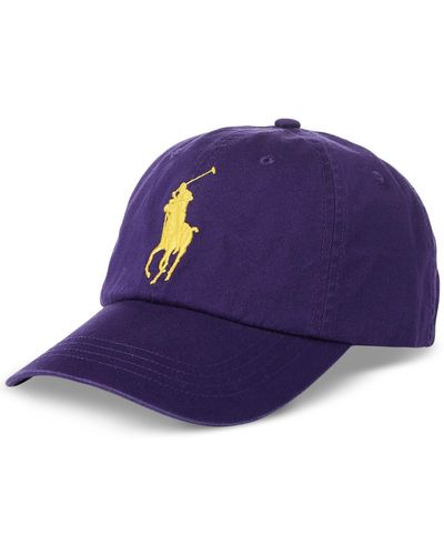 Polo Ralph Lauren Big & Tall Cotton Chino Big Pony Baseball Cap - Purple