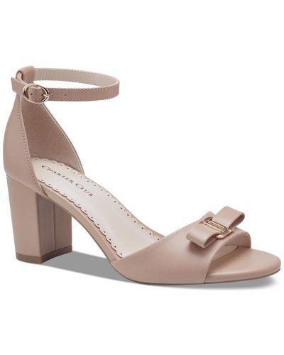 Charter Club Lilianna Ankle-strap Dress Sandals - Natural