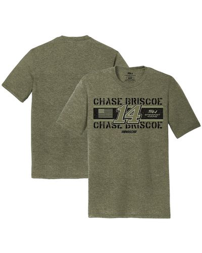 STEWART-HAAS RACING Chase Briscoe Flag Tri-blend T-shirt - Green