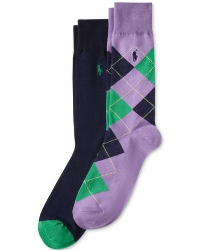 Polo Ralph Lauren Argyle Slack Socks - Purple