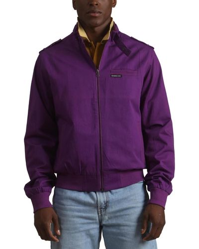 Members Only Classic Iconic Racer Jacket (slim Fit) - Purple
