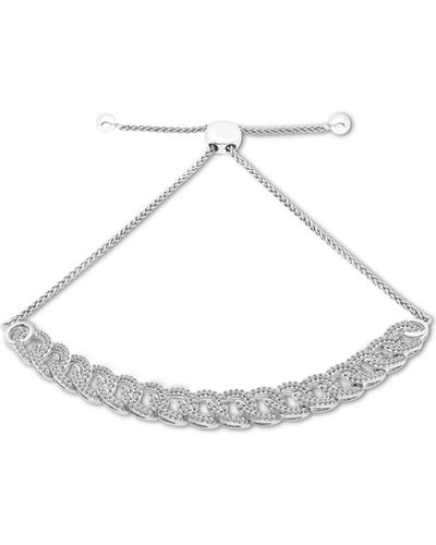 Wrapped in Love Diamond Large Link Bolo Bracelet (1/2 Ct. T.w. - Metallic