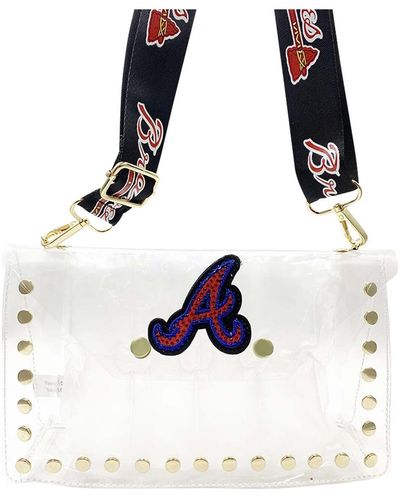 Cuce And Atlanta Braves Crystal Clear Envelope Crossbody Bag - White