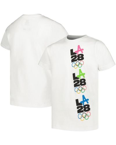 Outerstuff Big Boys And Girls La28 Repeat T-shirt - White