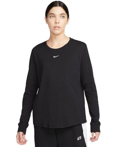 Nike Sportswear Premium Essentials Long-sleeve T-shirt - Black