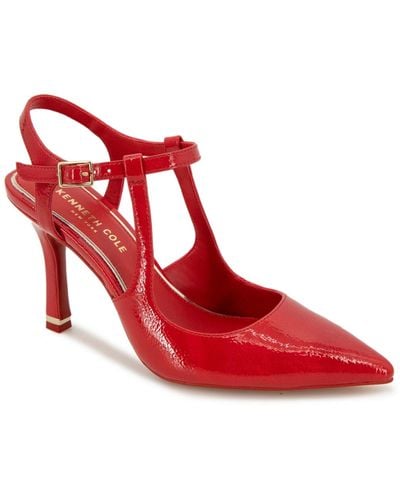 Kenneth Cole Romi Ankle Sling Pumps - Red