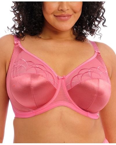 Elomi Cate Full Figure Underwire Lace Cup Bra El4030 - Pink