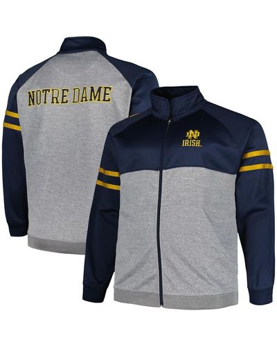 Profile Notre Dame Fighting Irish Fleece Full-zip Jacket - Blue