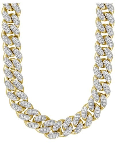 Macy's Diamond Cuban Link 22" Chain Necklace (2-1/2 Ct. T.w. - Metallic