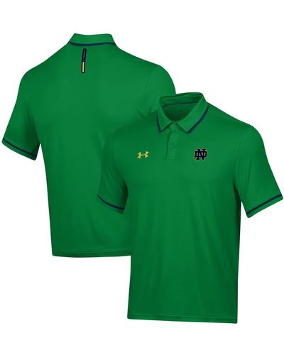 Under Armour Notre Dame Fighting Irish T2 Tipped Performance Polo Shirt - Green