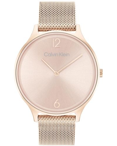 Calvin Klein Tone Mesh Bracelet Watch 38mm - Metallic