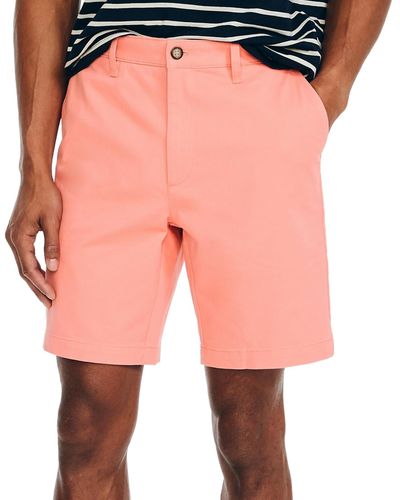 Nautica Classic-fit 8.5" Stretch Chino Flat-front Deck Short - Pink