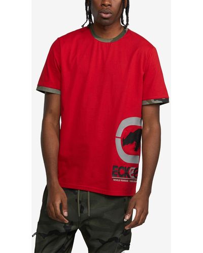 Ecko' Unltd Big And Tall Short Sleeves Rock And Roll T-shirt - Red