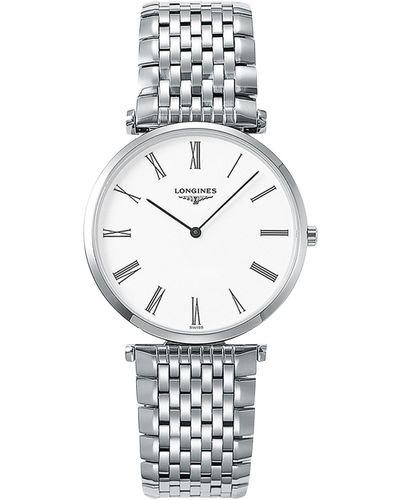 Longines Men's Swiss La Grande Classique De Stainless Steel Bracelet Watch 36mm L47554116 - Gray