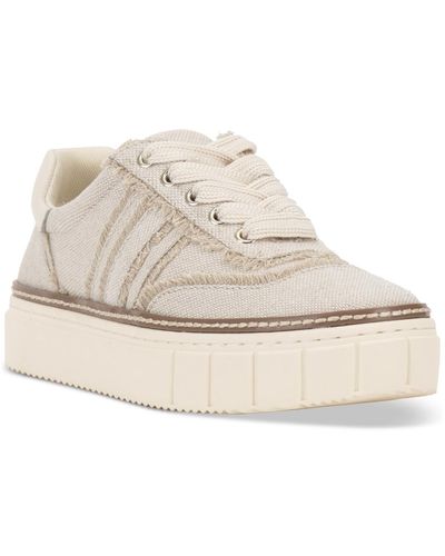 Vince Camuto Reilly Distressed Platform Sneakers - Natural
