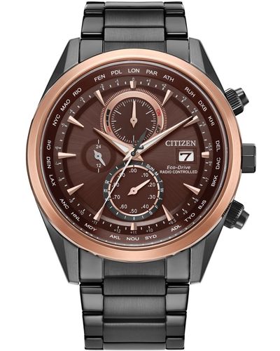 Citizen Eco-drive Chronograph Sport Luxury Radio Control -tone Stainless Bracelet Watch 43mm - Gray