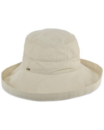 Scala Cotton Big Brim Sun Hat - Natural