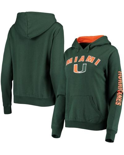 Colosseum Athletics Miami Hurricanes Loud And Proud Pullover Hoodie - Green
