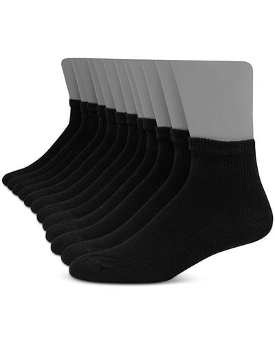 Hanes 12-pk. Ultimate Ankle Socks - Black