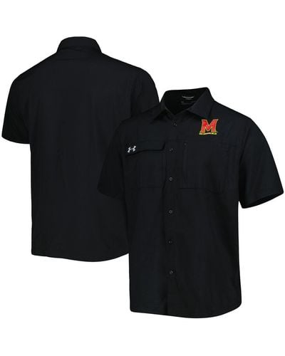 Under Armour Maryland Terrapins Motivate Button-up Shirt - Black