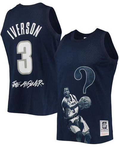 Mitchell & Ness Allen Iverson Georgetown Hoyas The Answer Replica Jersey - Blue