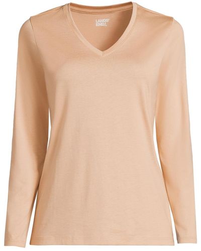 Lands' End Relaxed Supima Cotton T-shirt - Natural