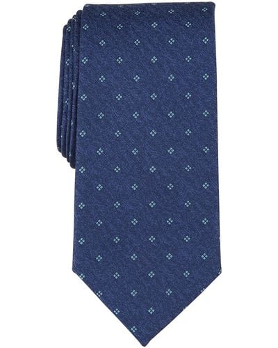Michael Kors Classic Square-print Tie - Blue