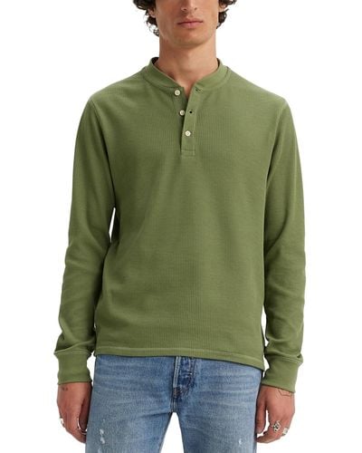 Levi's Levis Long-sleeve Thermal Henley Shirt - Green