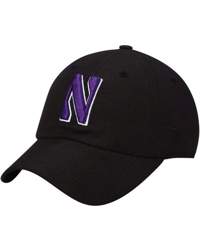 Top Of The World Northwestern Wildcats Primary Logo Staple Adjustable Hat - Black