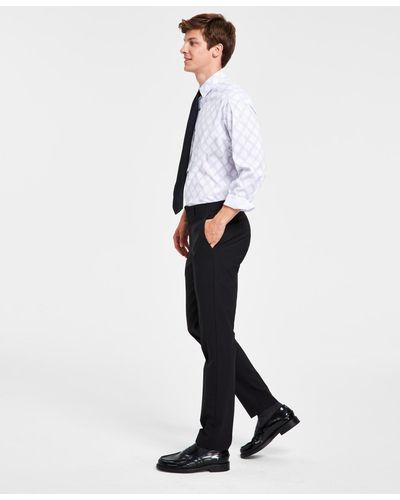 BarIII Skinny Fit Wrinkle-resistant Wool-blend Suit Separate Pant - Black