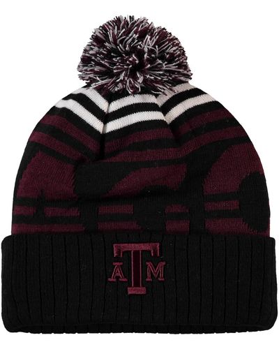 Top Of The World Black And Maroon Texas A&m aggies Colossal Cuffed Knit Hat