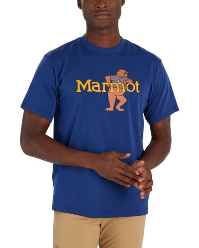 Marmot Leaning Marty Graphic Short-sleeve T-shirt - Blue
