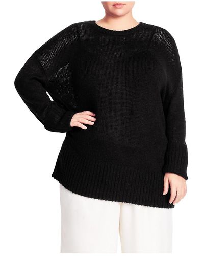 City Chic Plus Size Scarlett Sweater - Black
