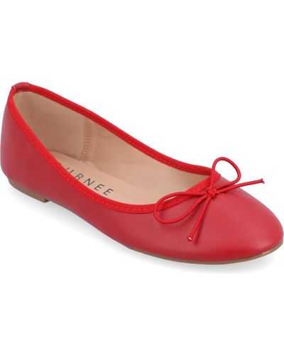 Journee Collection Vika Ballet Flats - Red