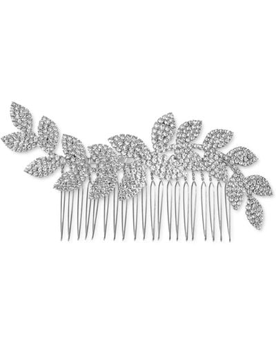 INC International Concepts Tone Pave Leaf Sprig Hair Comb - Metallic