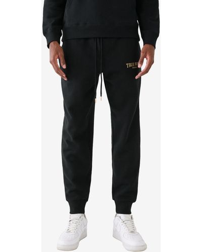 True Religion Shine Arch Logo Classic jogger Pants - Black